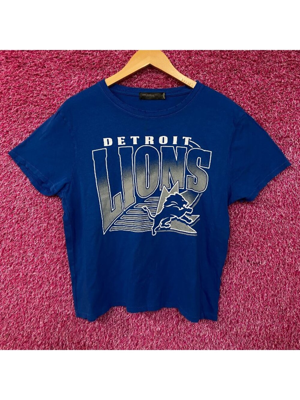 Junk Food Clothing Detroit Lions Vintage Style Women's Tee Large